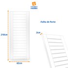 Folha De Porta Madeira Tauari 210x62cm Malta Mapaf  Marrom-cl