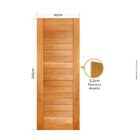 Folha De Porta Madeira Tauari 210x92cm Malta Mapaf  Marrom-cl