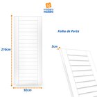 Folha De Porta Madeira Tauari 210x92cm Malta Mapaf  Marrom-cl