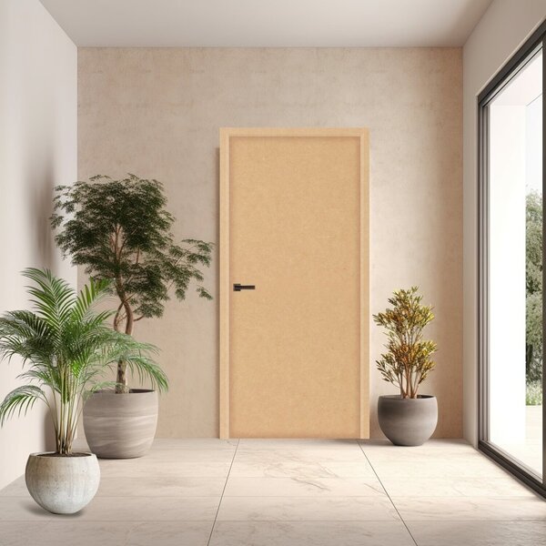 Folha De Porta S/f 210x60x3,5cm Gitale Portas Natural