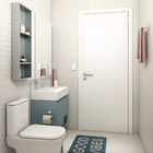 Folha de Porta de Madeira Sarrafeada Liso Pintura UV Branco 2,10x0,70m Artens