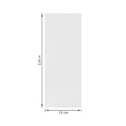 Folha de Porta de Madeira Sarrafeada Liso Pintura UV Branco 2,10x0,72m Artens