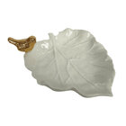 Folha Decoração Em Ativa De Cerâmica Autumn Leaf Urban Branco