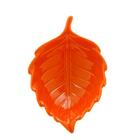 Folha Decorativa Cerâmica Royal Decor 20x14x6cm Laranja