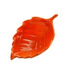 Folha Decorativa Cerâmica Royal Decor 20x14x6cm Laranja