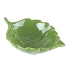 Folha Decorativa Ceramica Verde 20x14x6cm Rojemac 60940