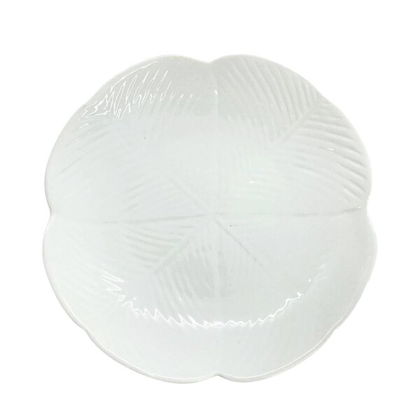 Folha Decorativa De Cerâmica Banana Leaf Branco Média