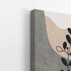 Folha Planta Silhueta Minimalista Quadro Canvas 60x40cm