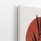 Folha Silhueta Planta Abstrato Quadro Canvas 120x80cm