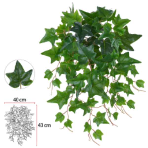 Folhagem Artificial Hera Real Toque Pendurar C/uv X88 Verde 5