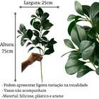 Folhagem Peperômia Artificial Em 15 Hastes - Perfeita Para De