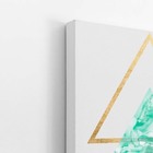 Folhas E Formas Geométricas Triângulo Quadro Canvas 140x90cm