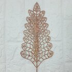 Folhas Flores Árvore Natal Gliter Rose Gold 40cm Kit 12pçs