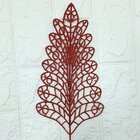 Folhas Flores Árvore Natal Gliter Vermelho De 40cm Kit 8pçs