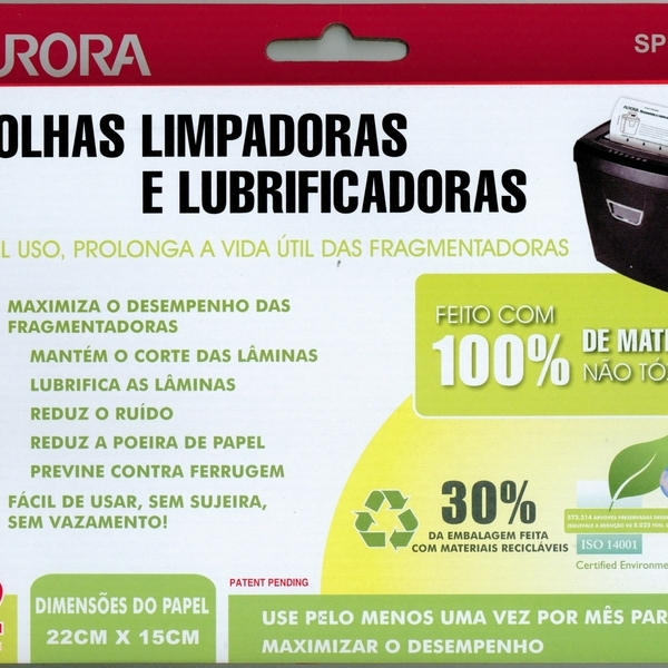 Folhas Limpadoras E Lubrificadoras P/ Fragmentadoras 12 Pcs