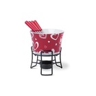 Fondue Bowl Ceramica Vermelho 6 Pçs