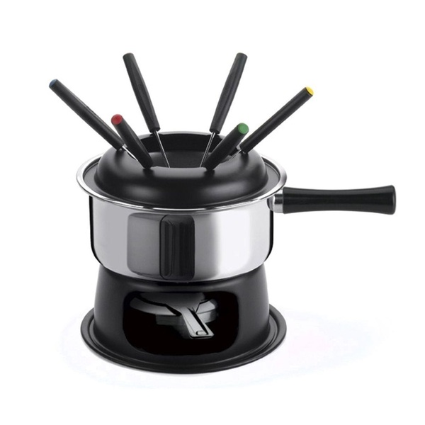 Fondue Com Difusor De Calor 6 Garfos Panela 1,4 L Forma Inox