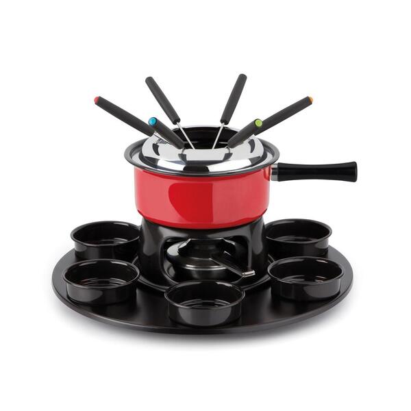 Fondue Forma Carroussel Firenze 18 Peças Vermelho