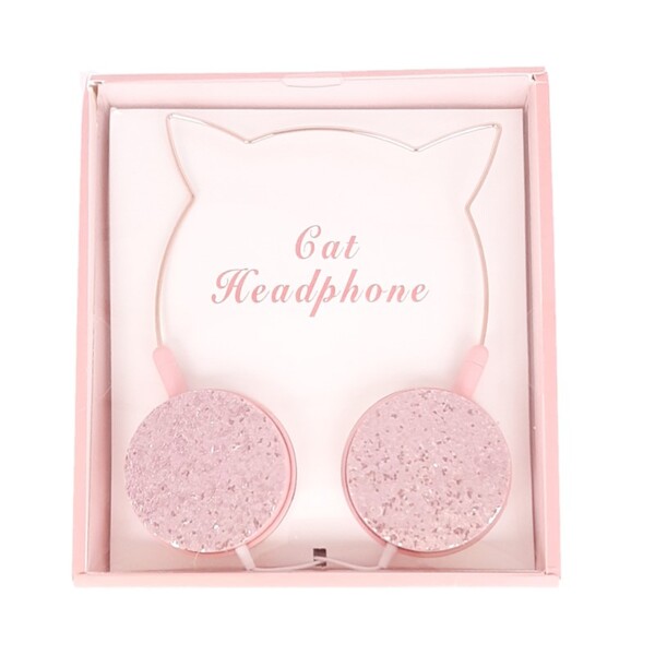 Fone De Ouvido Arco De Gatinho C/mic C/fio Ylfs-22 Rosa