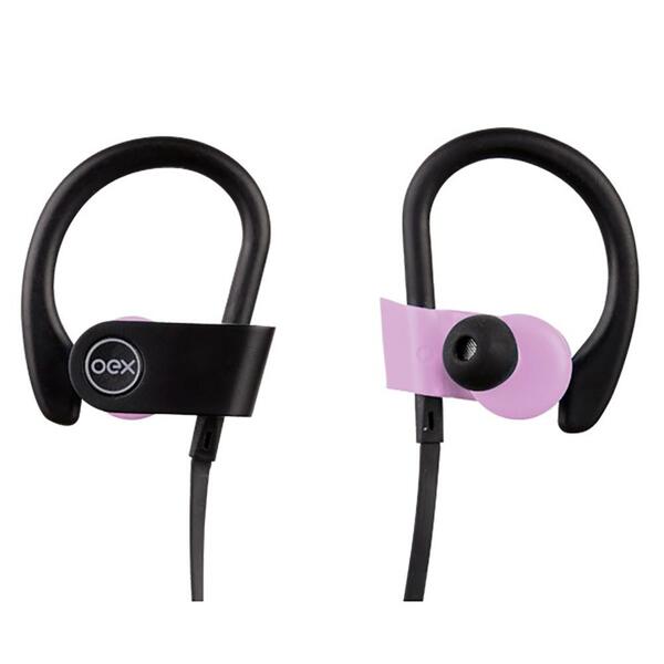 Fone De Ouvido Esportivo Bluetooth Oexhs303 Preto E Rosa | Leroy Merlin