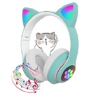 Fone De Ouvido Gatinho 5.0 Dobravel Bluetooth Azul P33