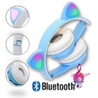 Fone De Ouvido Gatinho Bluetooth 5.0 Dobravel Azul D47
