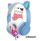 Fone De Ouvido Gatinho Bluetooth 5.0 Dobravel Azul D47