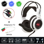 Fone De Ouvido Headset Gamer 7.1 Usb P2 Kp-400 Com Microfone