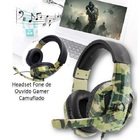 Fone De Ouvido Headset Gamer Camuflado Jogos