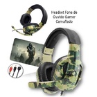 Fone De Ouvido Headset Gamer Camuflado Jogos
