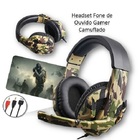 Fone De Ouvido Headset Microfone Gamer Camuflado