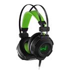 Fone De Ouvido Headset Warrior Arco Usb P2 Preto E Verde Mult