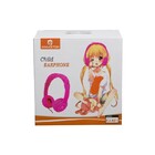 Fone De Ouvido Infantil C/fio P2 Ej-k01 Rosa Claro