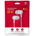 Fone De Ouvido Intra Auricular Ep-07wh Branco C3 Tech