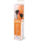 Fone De Ouvido Intra Auricular Preto/vermelho Oex Fn100