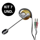 Fone De Ouvido Kit 7 Uni.  Microfone P2 Home Office Computado