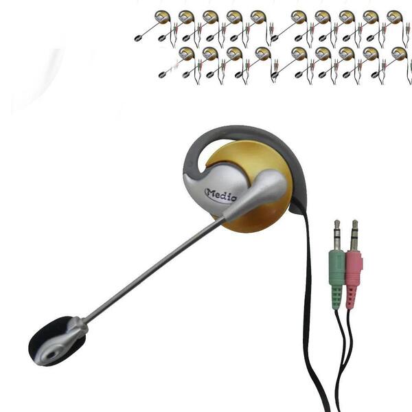 Fone De Ouvido Microfone Kit 20 Unidades P2 Home Office Com