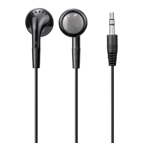 Fone De Ouvido P2 Letron Classic Preto Earbuds Com Fio E Mic