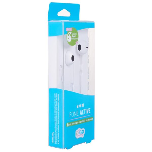 Fone De Ouvido Silicone I2go Active Branco