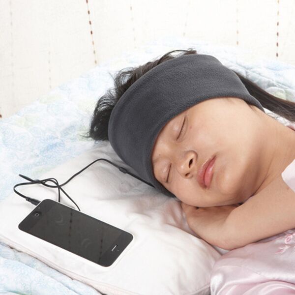 Fone Em Algodão Faixa Para Dormir Celular Com Fio Prana Cinza