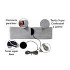 Fone Em Algodão Faixa Para Dormir Celular Com Fio Prana Cinza