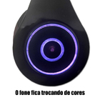 Fone Headset Bluetooth Orelha Gato Led Games Rosa