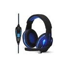 Fone Headset Gamer Com Microfone Knup- Kp-396 Preto/azul