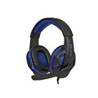 Fone Headset Gamer Com Microfone Knup- Kp-396 Preto/azul