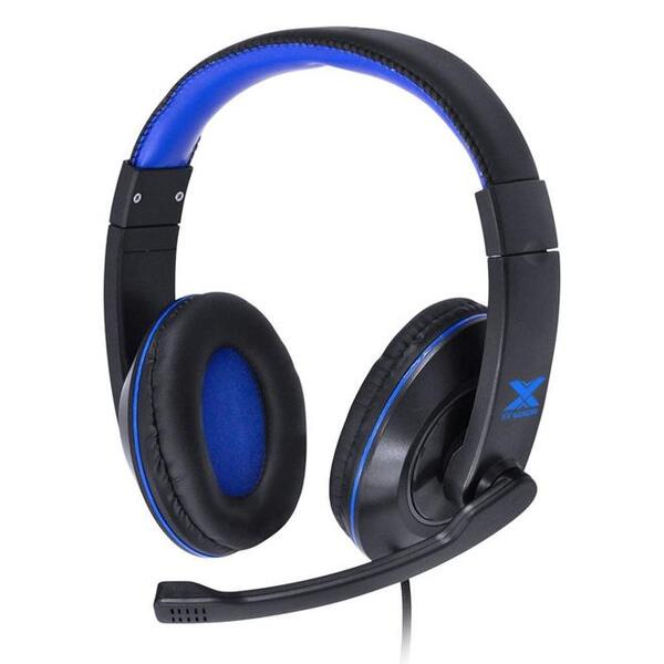 Fone Headset Gamer Vx Gaming V Blade Ii P2 Estereo C/ Microfone Retratil E  Ajuste De Haste - Preto Com Azul | Leroy Merlin