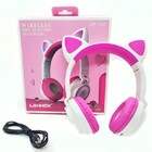 Fone Ouvido Bluetooth Gatinho Led Mic Fm Lef-1022 Lehmox Bran