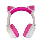 Fone Ouvido Bluetooth Sem Fio Orelha Gato Led Mic P2 Sd Lc-83