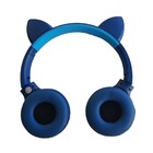 Fone Ouvido Bluetooth Wireless Orelha Gato Led Mic P2 Sd Lc-8