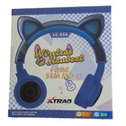 Fone Ouvido Bluetooth Wireless Orelha Gato Led Mic P2 Sd Lc-8