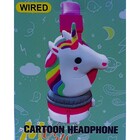Fone Ouvido Cartoon Unicornio C/microfone E C/fio – Preto